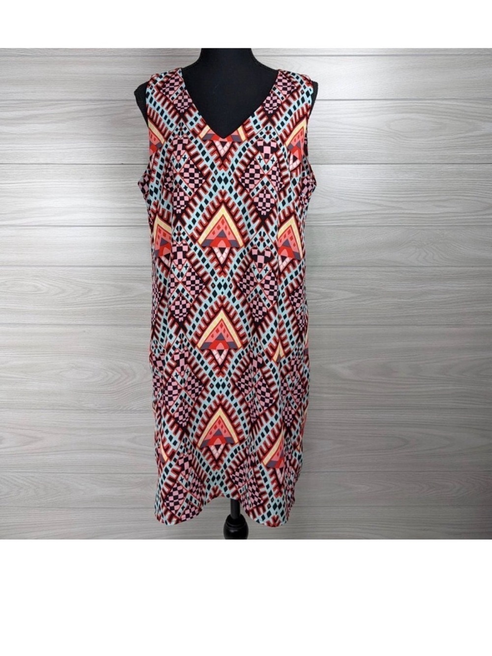 Abstract Midi Dress L